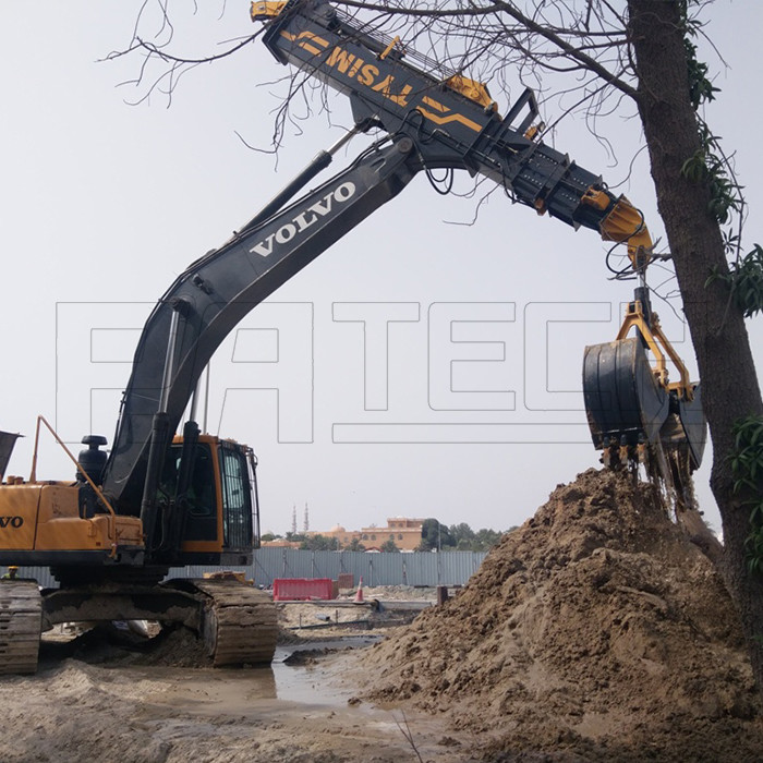 Clamshell Grab Excavator Telescopic Arm Boom Convenient For Stereo Space Constructions